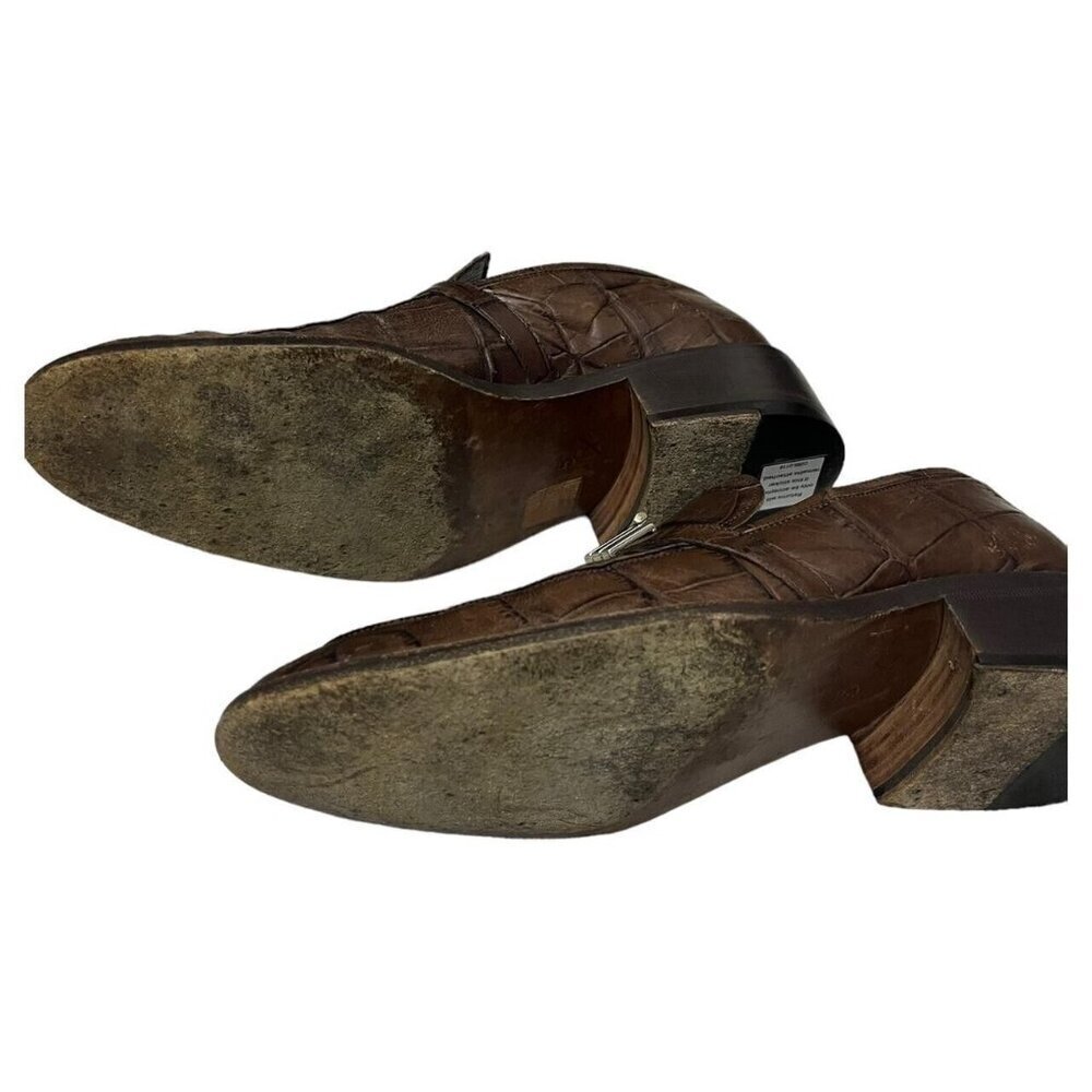 Gianni VERSACE Vintage 90s Luxury Designer Loafers Leather Dress Shoes - Picture 7 of 7